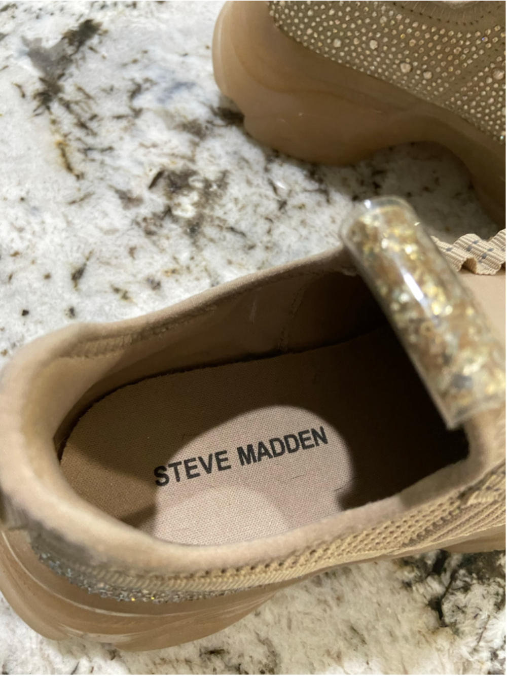 Steve Madden gold glitter sneakers size 3M - Picture 4 of 5